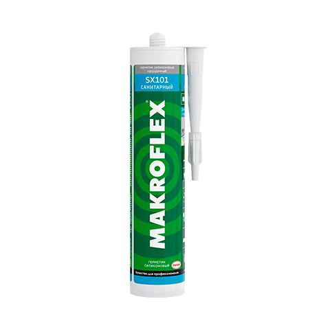 Герметик силиконовый санитарный ПРОЗРАЧНЫЙ MAKROFLEX SX101 (0,29л.)